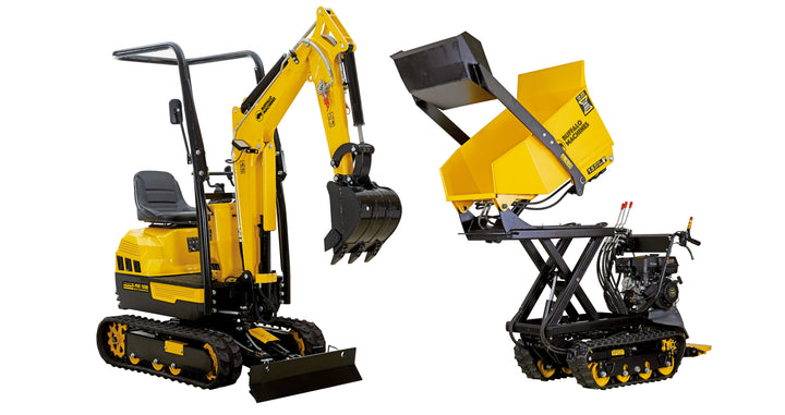 Buffalo B-PRO 1000 Mini Digger and HD500S High Tip Self Loading Tracked Dumper Package
